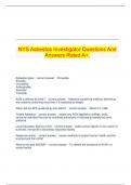 NYS Asbestos Investigator Questions And Answers Rated A&plus;&period;
