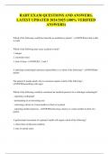 RADT Exam Questions and Answers&comma; Latest Updated 2024&sol;2025 &lpar;100&percnt; Verified Answers&rpar;
