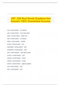 SAT&colon; 238 Root Words Questions And Answers 100&percnt; Guaranteed Success&period;
