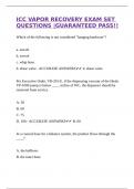 ICC VAPOR RECOVERY EXAM SET QUESTIONS &vert;GUARANTEED PASS&excl;&excl;