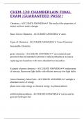 CHEM-120 CHAMBERLAIN FINAL EXAM &vert;GUARANTEED PASS&excl;&excl;