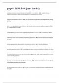 psych 2035 final &lpar;test banks&rpar; 2024&sol;2025 Questions And Verified Answers 