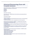 Advanced Pharmacology Exam with Complete Solutions
