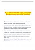IBOLC Comprehensive Exam Study Guide Questions And Answers 100&percnt; Verified&period;