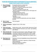 NURS 602 ADVANCED HEALTH ASSESSMENT &lpar;Pediatrics&rpar;MIDTERM  EXAM STUDY GUIDE LATEST UPDATED&period;