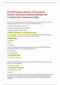 NUR 2989 Capstone Module 5 ATI Quiz Actual Questions and Answers Updated 2024&sol;2025 with complete Solution&semi; Rasmussen College
