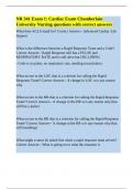 NR 341 Exam 1&colon; Cardiac Exam Chamberlain University Nursing questions with correct answers