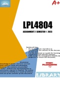 LPL4804 Assignment 2 (Detailed Answers) Semester 1 2023