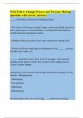 N342 Unit 4&colon; Change Process and Decision Making questions with correct answers