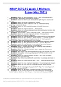 NRNP 6635-15 Week 6 Midterm Exam &lpar;May 2021&rpar;