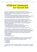 LETRS Unit 1 Assessment Test Answered- 2022&period;
