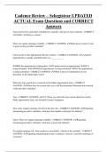 Cadence Review &ndash; Schegistrar UPDATED  ACTUAL Exam Questions and CORRECT  Answers