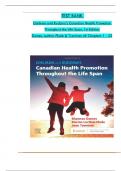 TEST BANK - Edelman and Kudzma-s Canadian Health Promotion Throughout the Life Span&comma; 1st Edition by Dames & Tyerman&comma; All 1-25 Chapters Covered &comma;Latest Edition 2024-2025