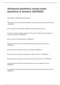 Advanced aesthetics review exam questions & answers 2024&sol;2025