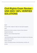 Civil Rights Exam Review - USH 2023 100&percnt; VERIFIED SOLUTIONS 