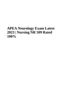 APEA Neurology Exam Latest 2023 | Nursing NR 509 Rated 100%
