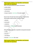 TEAS Practice Problems Test Questions and Answers Latest 2023 &lpar;55 Questions&rpar;