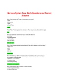 Nervous System Case Study Questions and Correct Answers.
