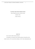 EDCO 705 Community Case Study Final Submission: Women Victims of Domestic Violence