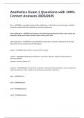 Aesthetics Exam 1 Questions with 100&percnt; Correct Answers 2024&sol;2025