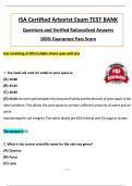 &lpar;2024 &sol; 2025&rpar; ISA Arborist Certification Test Study Bundle Questions and Verified Rationalized Answers&comma; 100&percnt; Passing Score Guarantee