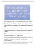 LPI 010-160 LINUX&comma; 010-160- LPI LINUX ESSENTIALS&comma; LPI LINUX ESSENTIALS &lpar;01&rpar;