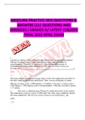 MEDSURG PRACTICE HESI QUESTIONS & ANSWERS &lpar;111 Q&sol;A&rpar;