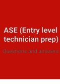 ASE (Entry level technician prep) - Electrical A6