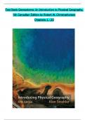 TEST BANK For Geosystems&colon; An Introduction to Physical Geography&comma; 5th Canadian Edition&comma; All 1-20 Chapters Covered &comma;Latest Edition 