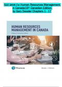 Test Bank For Human Resources Management in Canada&comma; 15th Edition by Gary Dessler&comma; All 1-17 Chapters Covered &comma;Latest Edition ISBN&colon; 9780137291878