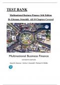 Multinational Business Finance 16th Global Edition Test Bank by Eiteman&comma; Stonehill & Moffett&comma; ISBN&colon; 978-1292445960&comma; All 18 Chapters Covered&comma; Verified Latest Edition 
