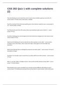 CSS 202 Quiz 1 with complete solutions &lpar;2&rpar;