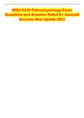 WGU D236 Pathophysiology Exam Questions and Answers Rated A&plus; Assured Success New Update 2023