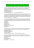 Pharmacology assessment &lpar;B&rpar; 2019&sol;122 Questions with 100&percnt; Accurate Answers