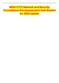 WGU C172 Network and Security Foundations Pre-Assessment Test Graded A&plus; 2023 Update