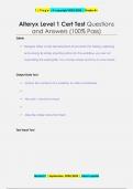 Alteryx Level 1 Cert Test Questions  and Answers &lpar;100&percnt; Pass&rpar;