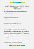 Nursing 214 Exam  Questions and Answers &lpar;100&percnt; Pass&rpar;