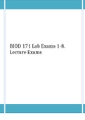 BIOD 171 Lab Exams 1-8&period; Lecture Exams Questions & Answers