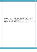BIOD 121 MODULE 6 EXAMS Q&A A+ RATED