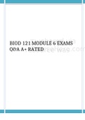 BIOD 121 MODULE 6 EXAMS Q&A A&plus; RATED