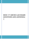   BIOD 171 MICRO LAB EXAMS QUESTIONS AND ANSWERS&num; 1