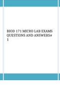   BIOD 171 MICRO LAB EXAMS QUESTIONS AND ANSWERS# 1