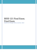 BIOD 121 Final Exam&period; Final Exam Nutrition Portage Online Summer 2023