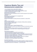Capstone Weekly Tips and Assessments-Leadership