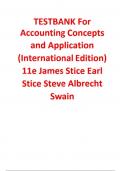 TESTBANK For Accounting Concepts and Application &lpar;International Edition&rpar; 11e James Stice Earl Stice Steve Albrecht Swain