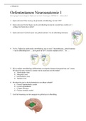 Neuroanatomie 1 - Oefententamen +100 vragen (Bewegingswetenschappen)
