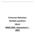 Consumer Behavior - Assessment 1 