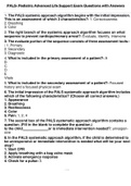 PALS- Pediatric Advanced Life Support Exam Questions with Answers &vert; 2023 Graded A&plus;