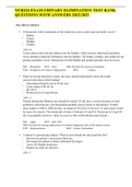 NUR224 EXAM-URINARY ELIMINATION TEST BANK QUESTIONS WITH ANSWERS 2022&sol;2023