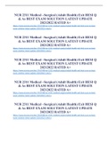 NUR 2311 Medical &ndash;Surgical &lpar;Adult Health&rpar; Exit HESI Q & As BEST EXAM SOLUTION LATEST UPDATE 20212022 RATED A&plus;